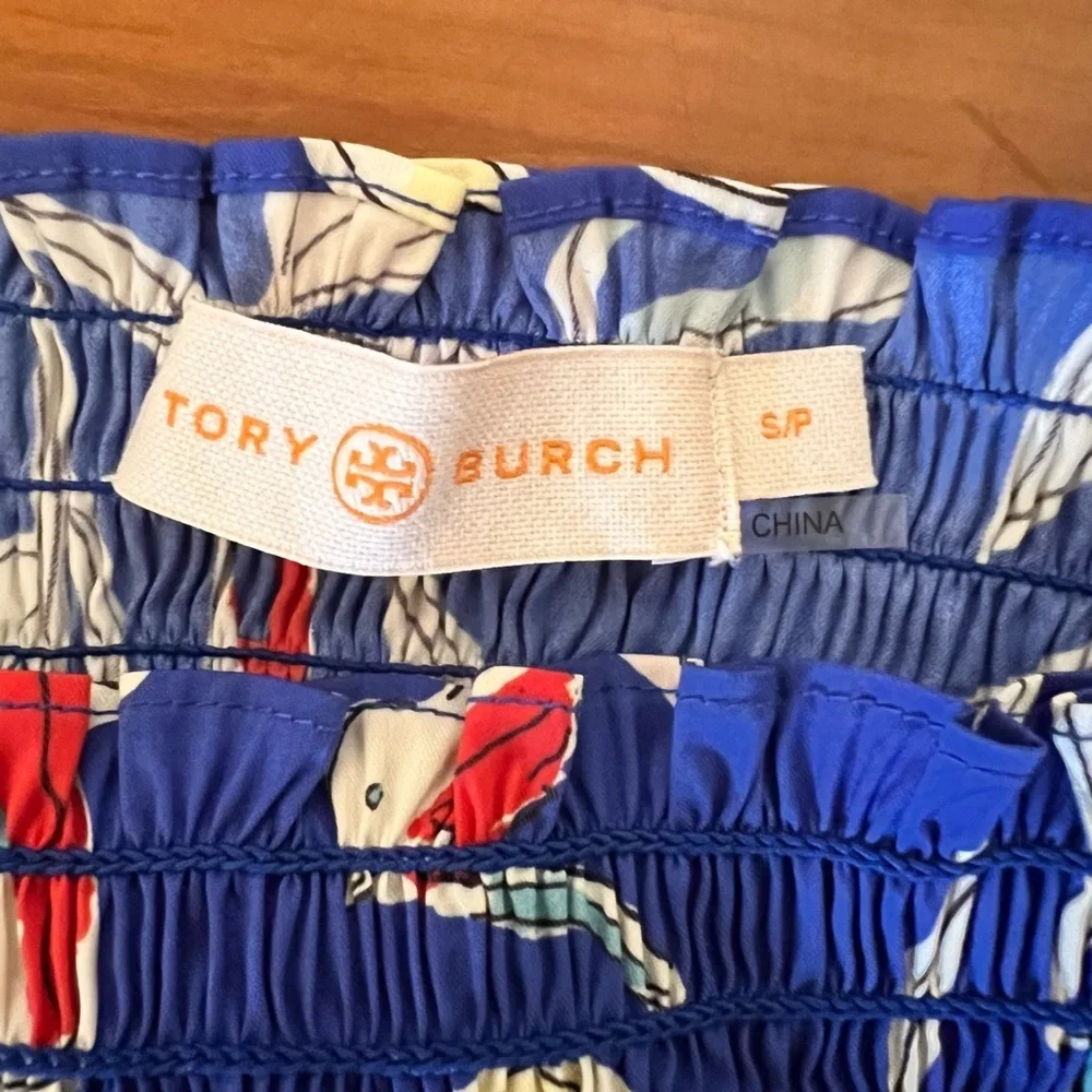 Tory Burch Blue Smocked Midi Dress - Collectors Item!